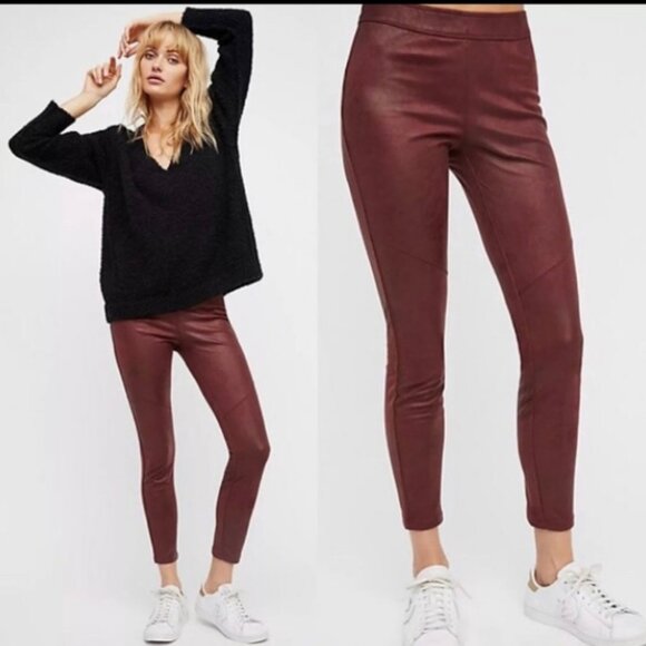 Free People Pants - Free People Vegan Suede Skinny Pants Size 31